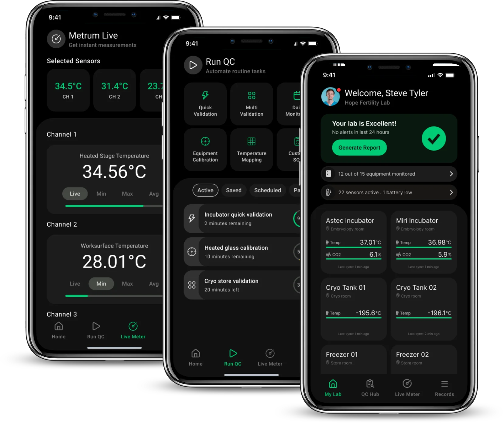 Metrum Genie Ecosystem Mobile Screens